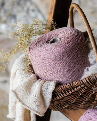 Wool Yarn Cone in Rosebud